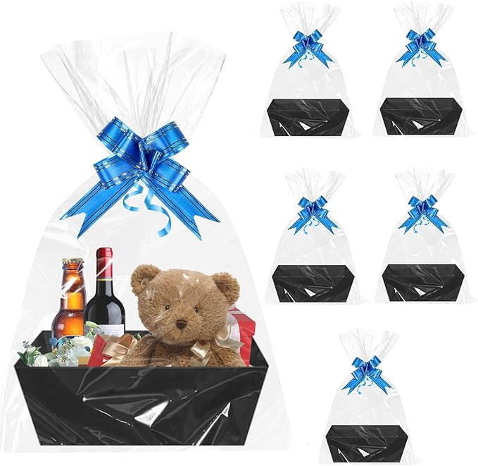 Pack of 6 Empty Cardboard Gift Baskets, 25 x 16.5 x 14 cm, Gift Basket Cardboard with Handles, Gi... | Amazon (US)