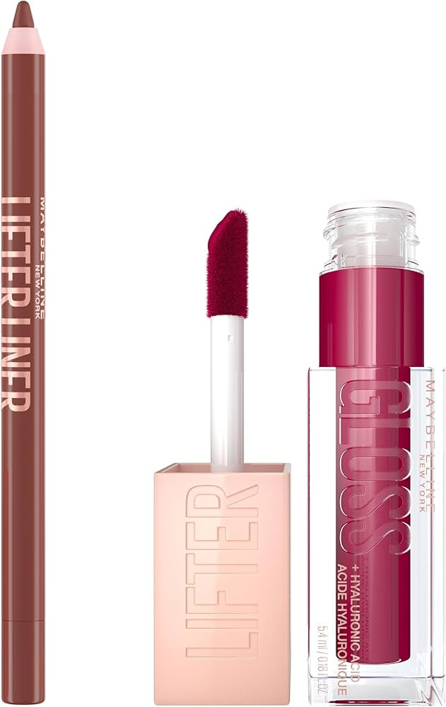Maybelline Lifter Gloss and Lifter Liner Bundle, Lip Gloss and Lip Liner in Shades Taffy and Let'... | Amazon (US)