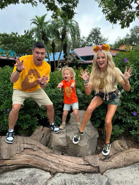 LION KING FAMILY OUTFIT INSPON - linked all of our exact tees / TJ & I’s shoes - run true to size / lion king ears / my shorts are @freepeople size S

#LTKfindsunder50

#LTKfamily #LTKstyletip #LTKtravel