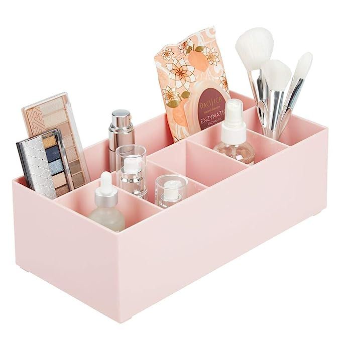 mDesign Plastic Cosmetic Organizer Storage Center with 6 Sections for Bathroom Countertops, Vanit... | Amazon (US)