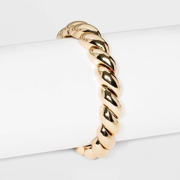 SUGARFIX by BaubleBar Bold Croissant Stretch Bracelet - Gold | Target