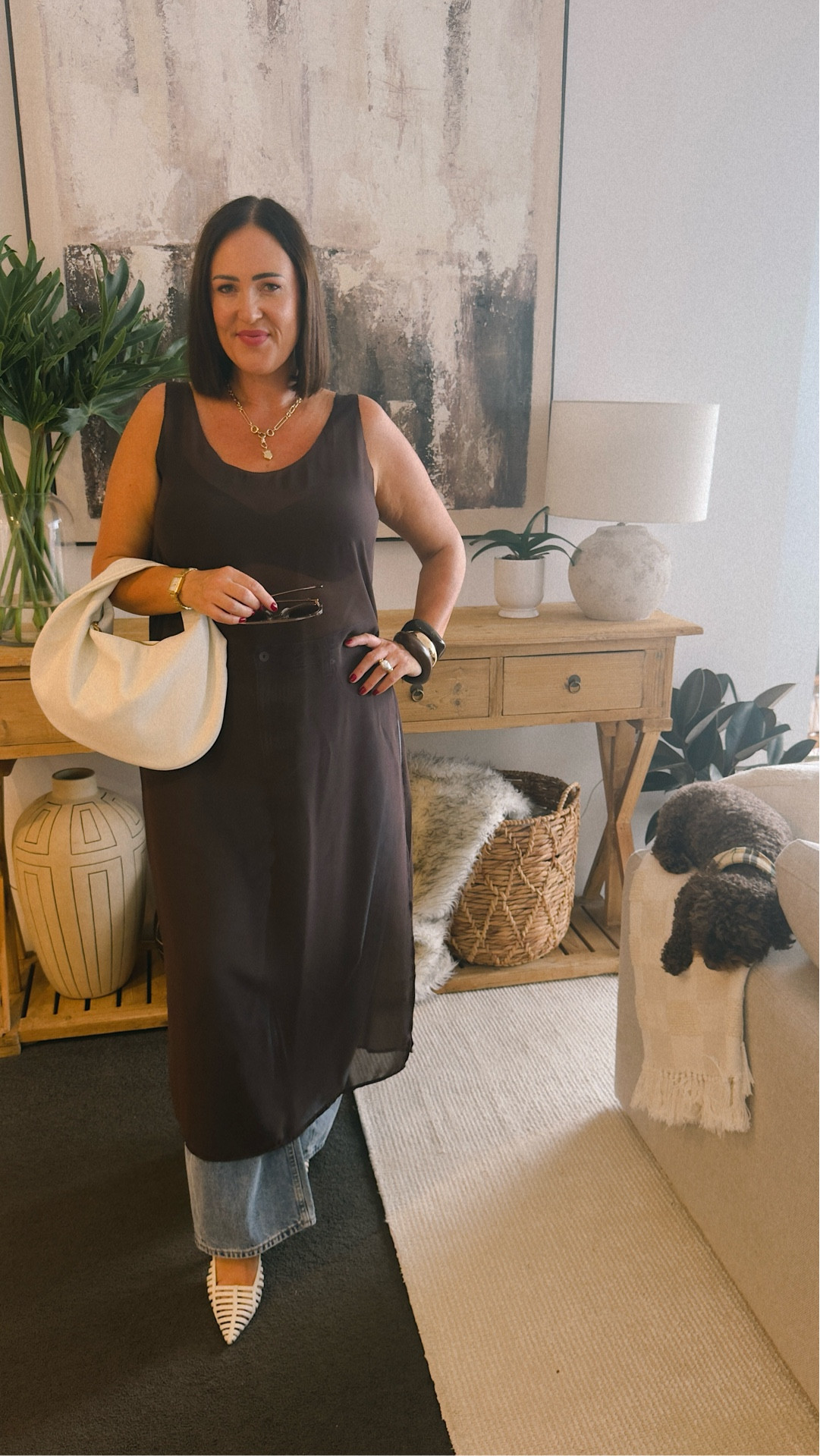 Trying something a little different with my style lately and honestly… I’m having so much fun experimenting.

This sheer chocolate tunic layered over denim felt a little outside of my usual styling at first, but that’s the beauty of fashion — sometimes the best looks come from trying combinations you might not normally reach for.

I always say you don’t need a completely new wardrobe to create new outfits. Sometimes it’s just about styling pieces in a different way.

Size reference:
• Jeans — size 16
• Sheer tunic — size 14

Underwear is from Wear Nala.

Sunglasses are from Valley Eyewear 🤎

Shoes and a bag are older pieces from my wardrobe but I’ve linked similar options for you.

#LTKmidsize #LTKstyletip #LTKaustralia