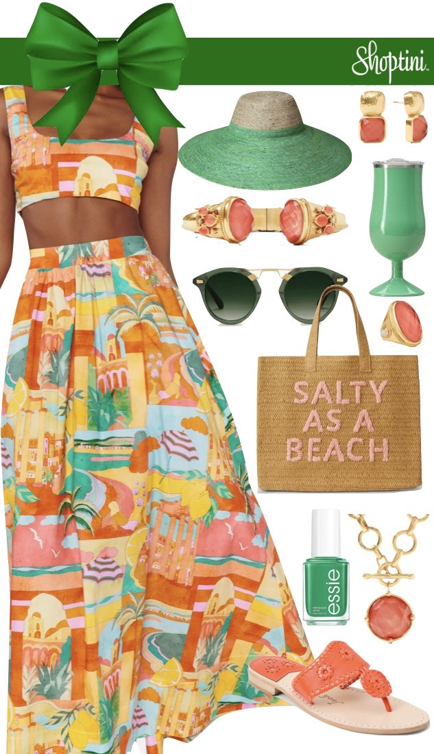 Take me to Miami, on a cruise, to a tiki bar or sunset date night!  Plot print in this two piece matching set styled with orange Jack Roger sandals 

#LTKShoeCrush #LTKTravel #LTKSeasonal