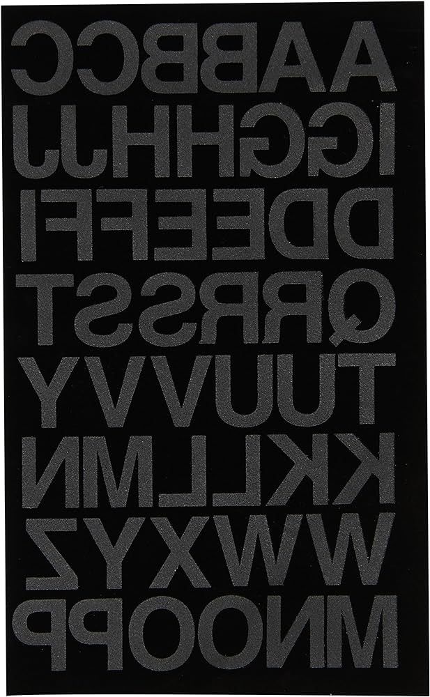 Dritz BL100HBK Iron-on Letters, Soft Flock, Block, 1-Inch, Black (1-Sheet) | Amazon (US)