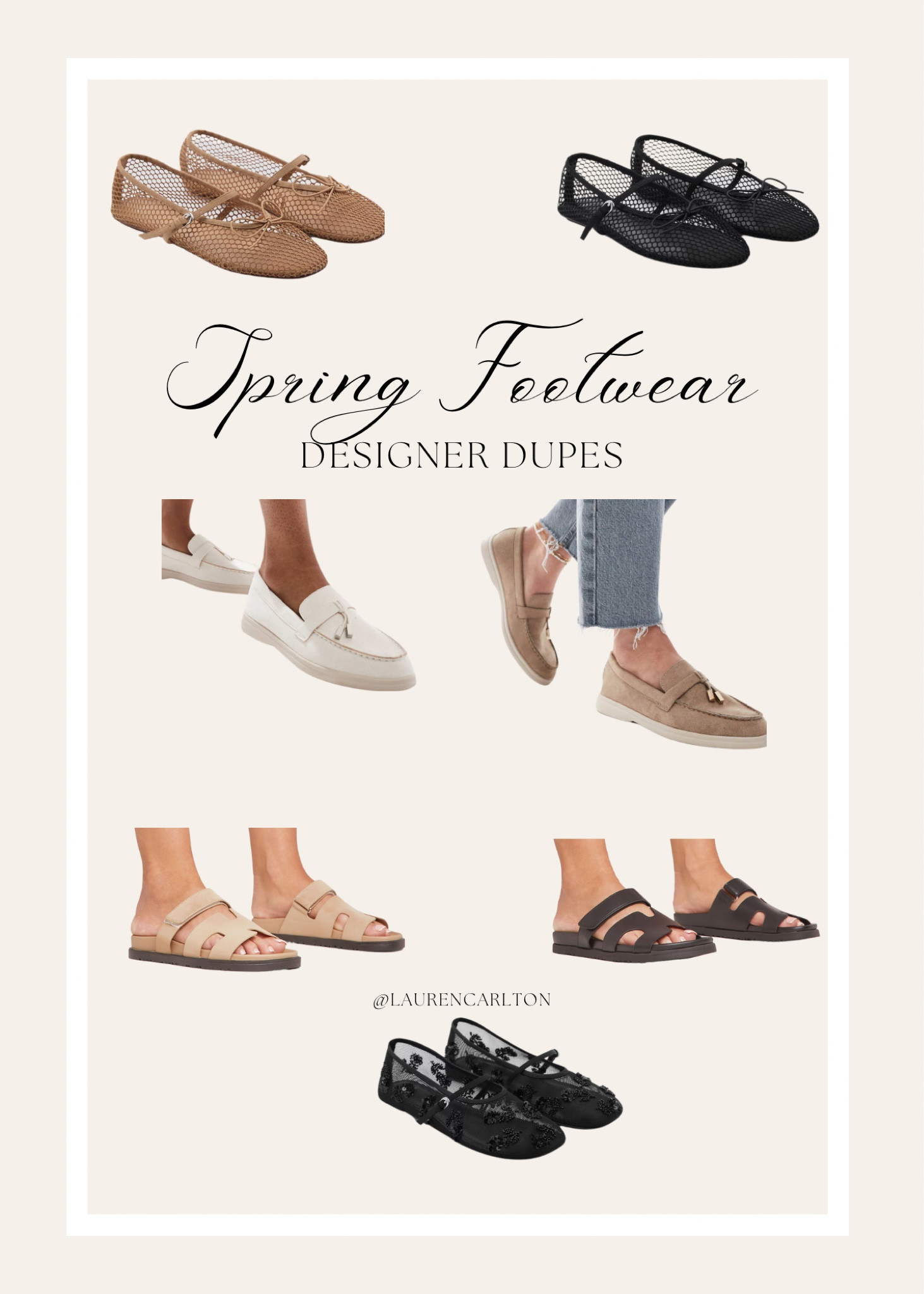 Spring footwear at affordable prices, high street dupes of designer spring shoes 

#LTKshoes #LTKluxury #LTKspring
