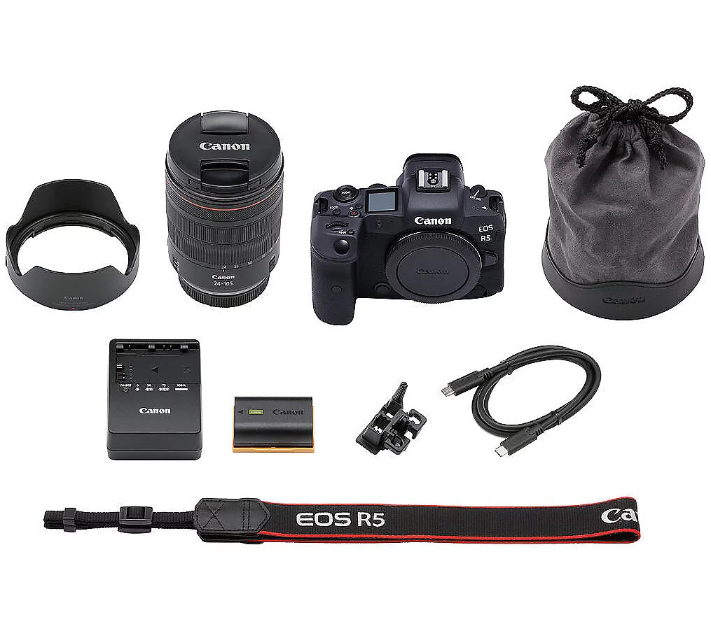 Canon EOS R5 Mirrorless Digital Camera with 24-105mm f/4L Lens | QVC