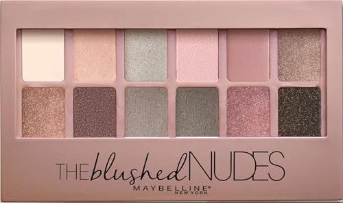 Maybelline The Blushed Nudes Eyeshadow Palette Makeup, 12 Pigmented Matte & Shimmer Shades, Blendable Powder, 1 Count | Amazon (US)