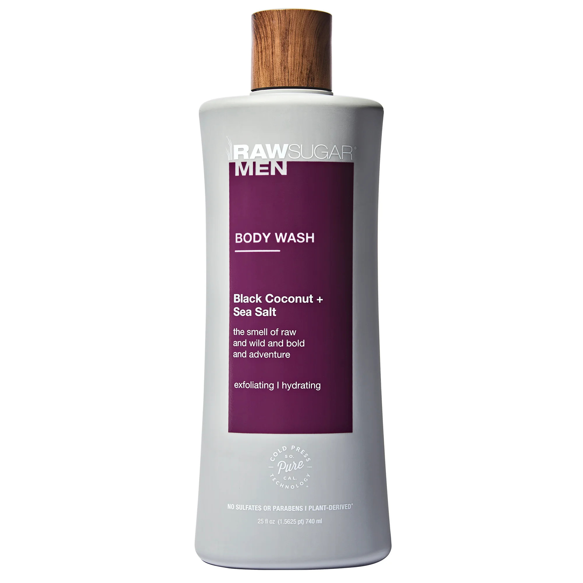 Raw Sugar Men's Body Wash, Black Coconut and Sea Salt, 25 fl oz | Walmart (US)