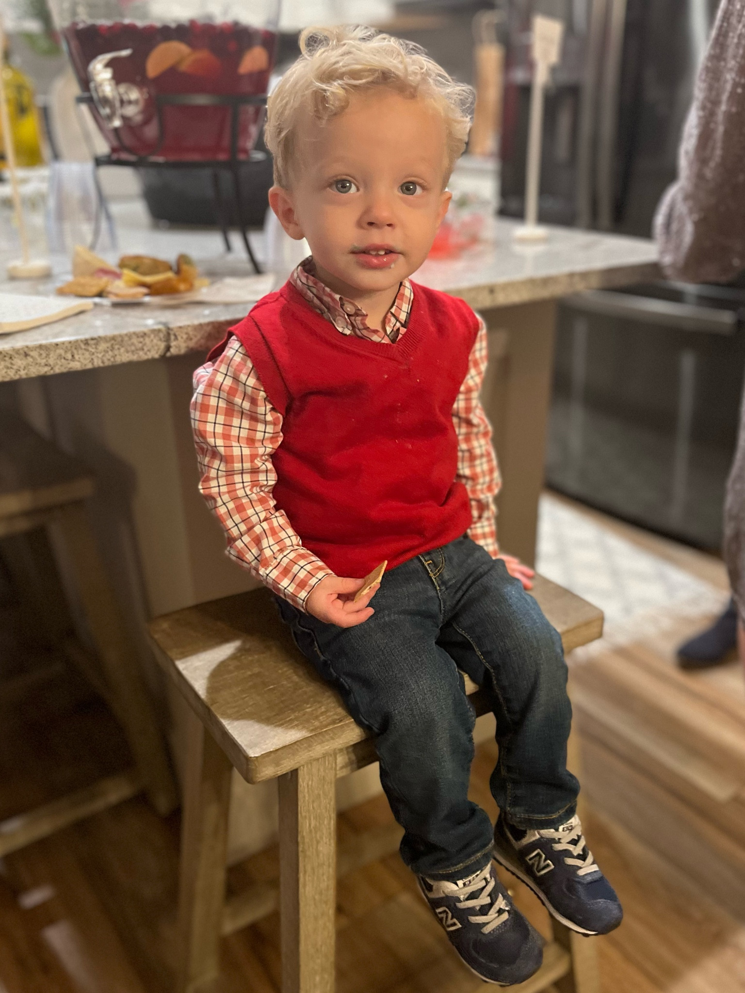 Kids Christmas sweater vest and plaid shirt! 

#LTKkids #LTKHoliday