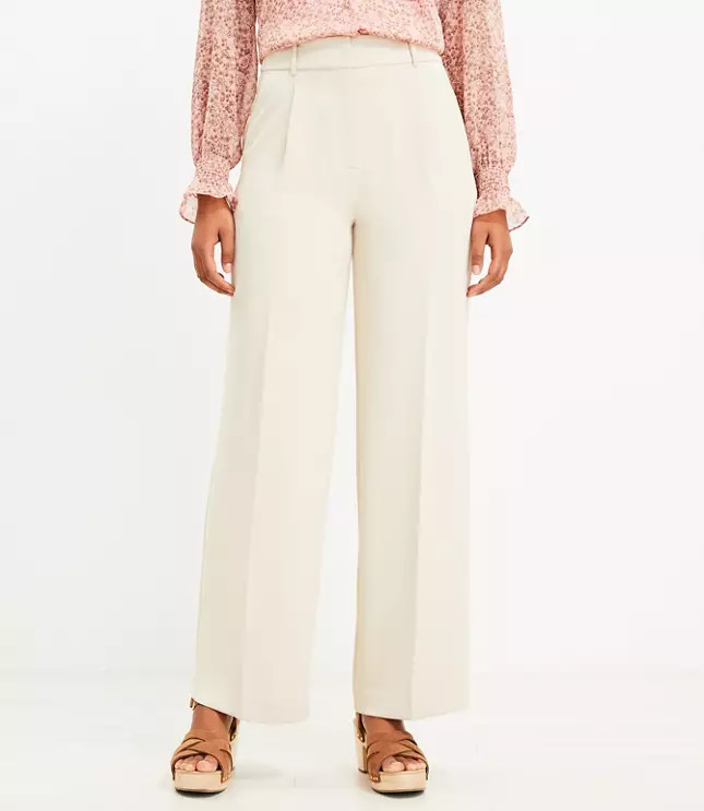 Peyton Trouser Pants in Crepe | LOFT