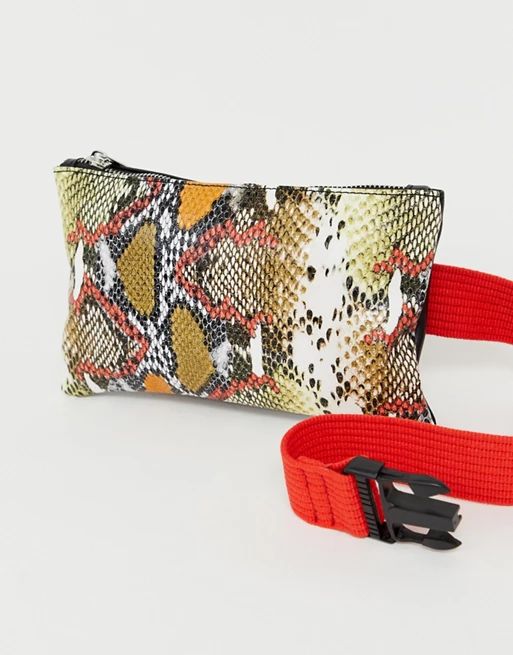 ASOS DESIGN snake clean fanny pack | ASOS US