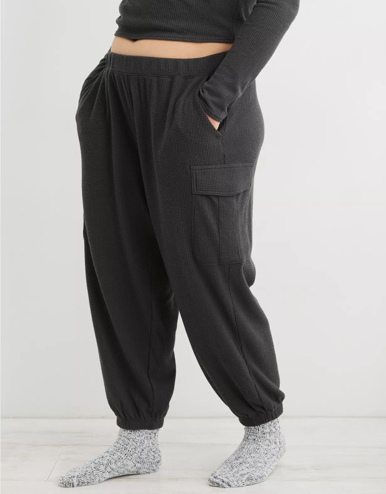 Aerie Traveler Waffle Cargo Jogger | Aerie