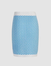 Contrast Trim Jacquard Knitted Skirt | Urban Revivo