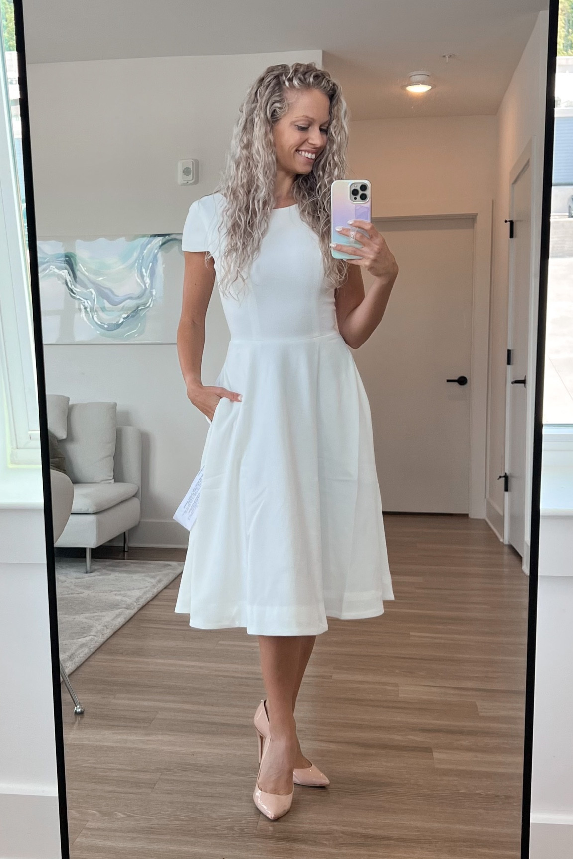 Fit and flare dress with pockets! 

#LTKworkwear #LTKwedding #LTKfit