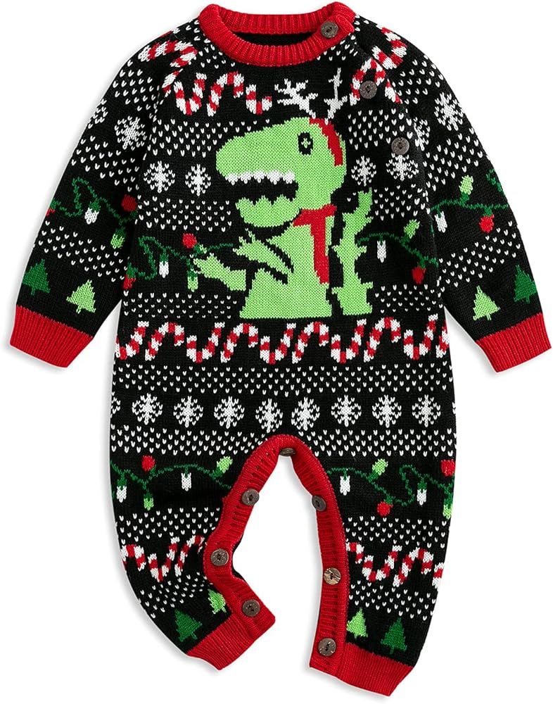 Simplee kids Ugly Christmas Sweater Family Matching Outfits for Holiday Party Knitted Pullover | Amazon (US)