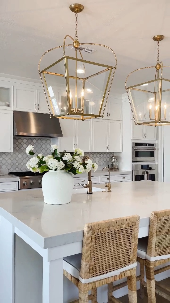 Meet our newest addition to our kitchen…✨These gorgeous Island Pendant Lights ✨ 

One of the very first thing I noticed about our kitchen when we were walking through for the first time was the kitchen pendants were too small for the space. The scale was off and I felt like this kitchen was begging for some oversized pendants to really complete the space. 

I had my eye on these specific pendants for months but couldn’t justify the $2k price tag so after countless hours of scouring the internet I finally found a dupe for about $200 and they are PERFECT!! They bring in a more traditional element in here, warm it up and make the kitchen feel even more grand! I am obsessed!! 🤍

What do y’all think??

#kitchenpendants

#LTKHome #LTKU