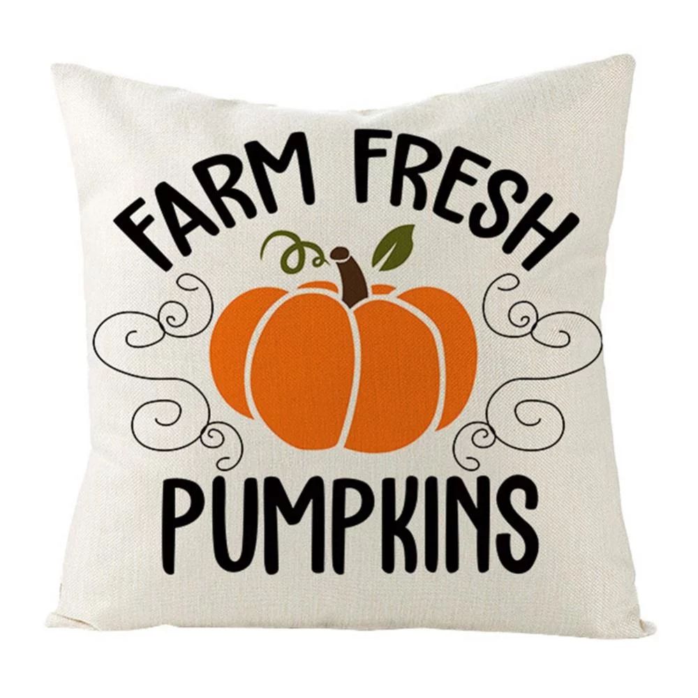 Wuffmeow 18x18" Fall Decor Thanksgiving Buffalo Check Plaid Gnomes Pumpkin Outdoor Fall Pillows D... | Walmart (US)
