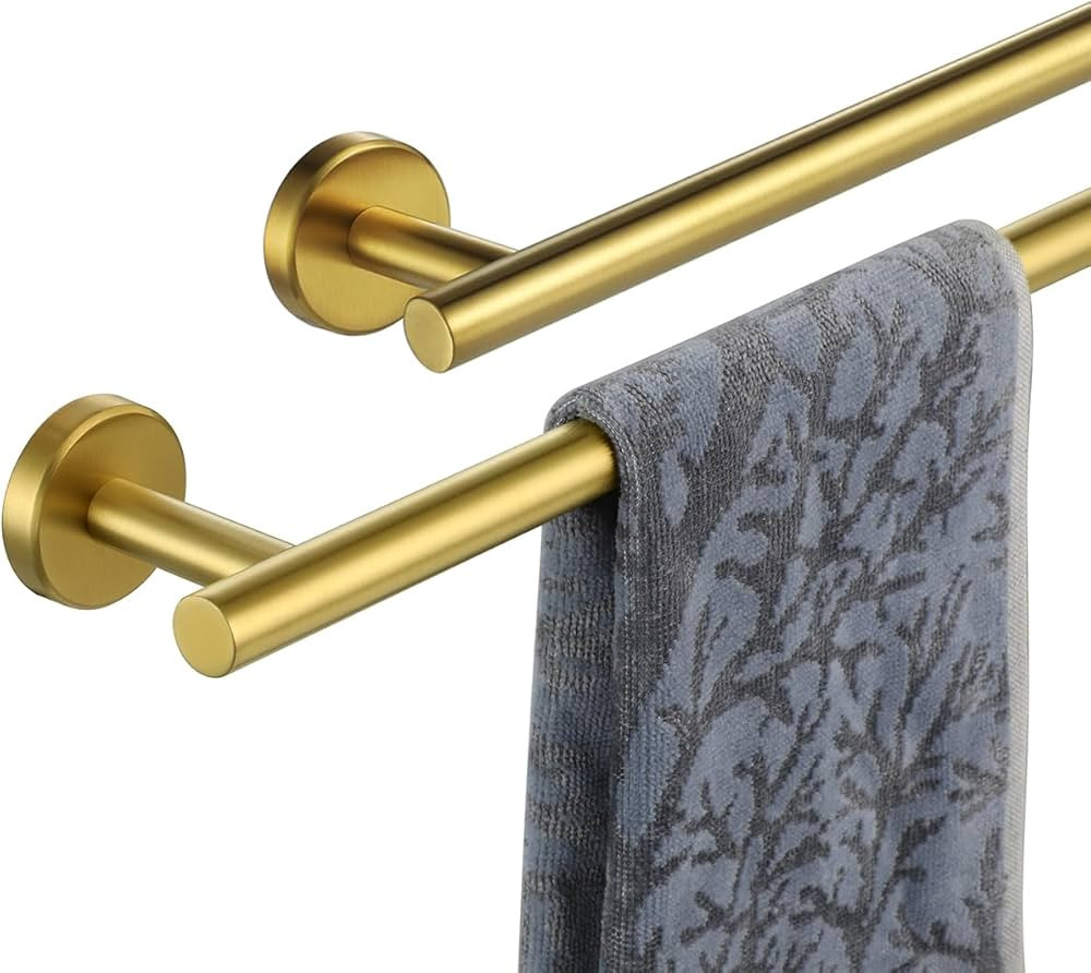 JQK Bath Towel Bar, 27 Inch Brushed Light Gold Towel Rack Bathroom, 304 Stainless Steel Thicken 0... | Amazon (US)