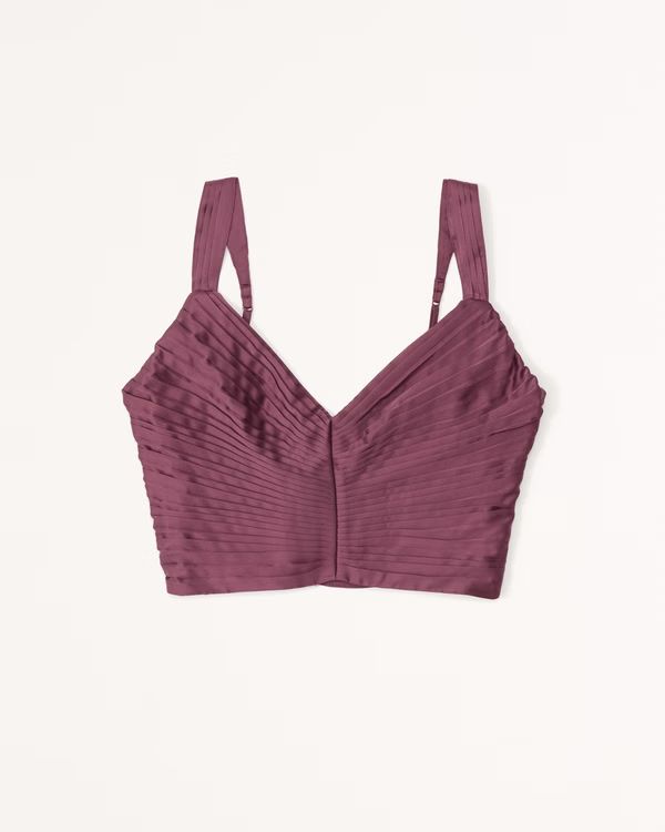 Ruched Plunge Set Top | Abercrombie & Fitch (US)