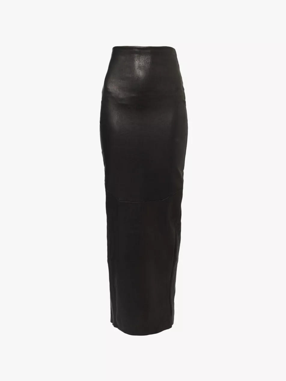 Dirt Pillar high-waist leather-blend maxi skirt | Selfridges