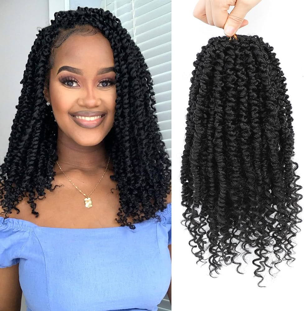 Alicoco Passion Twist Crochet Hair 14 Inch Passion Twist Hair Pre Looped 8 Packs Spring Twist Cro... | Amazon (US)
