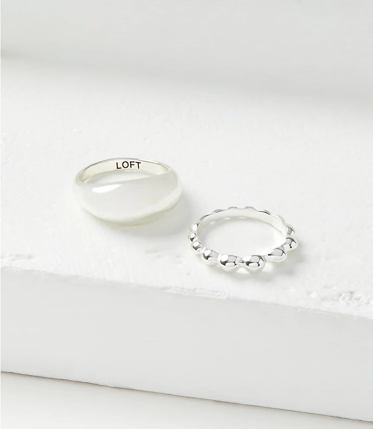 Beaded Dome Ring Set | LOFT