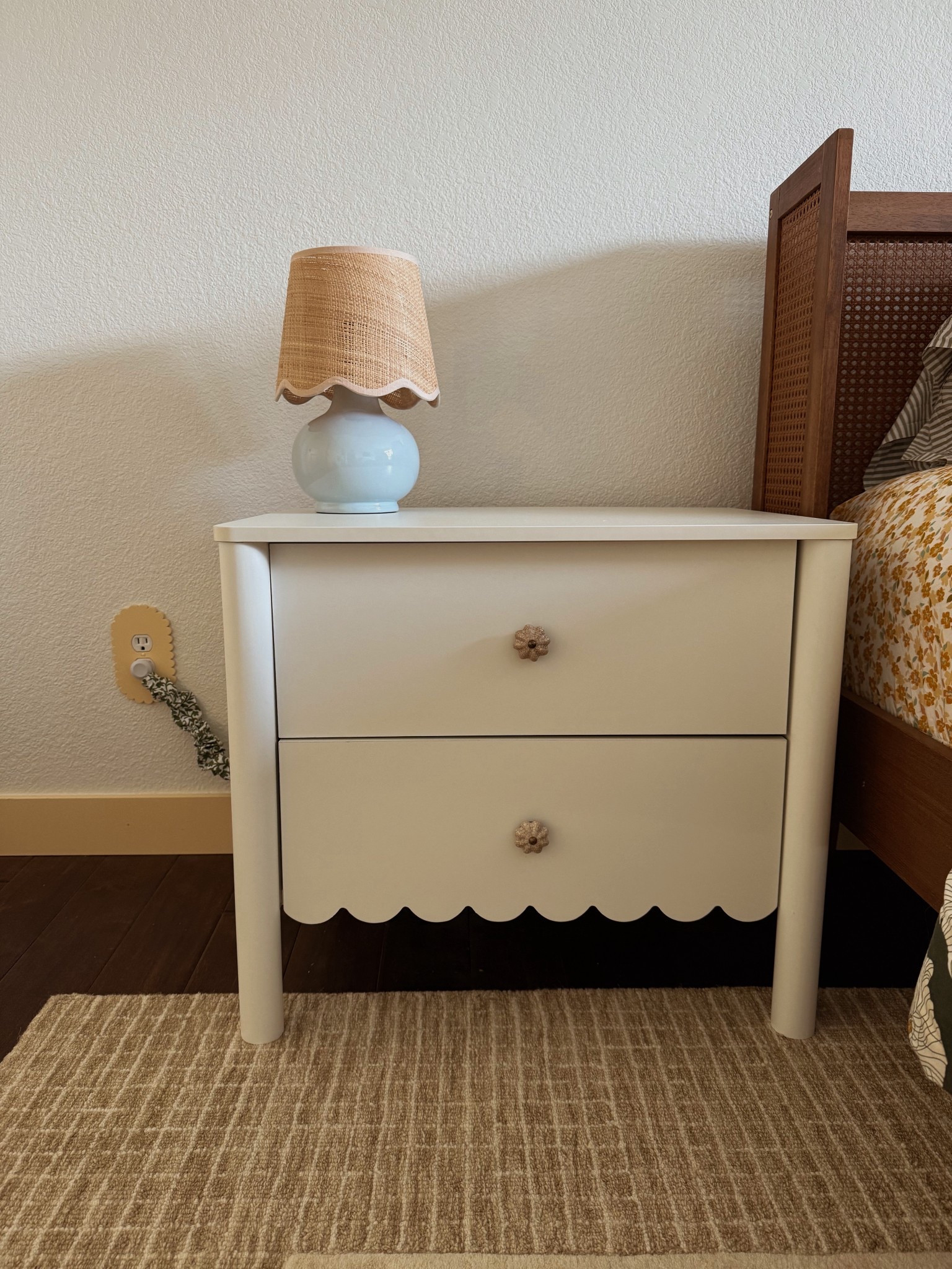 The cutest white scallop nightstand from Amazon. And also the cutest little blue lamp from Amazon for my daughters bedroom.

#LTKKids #LTKHome #LTKFindsUnder100