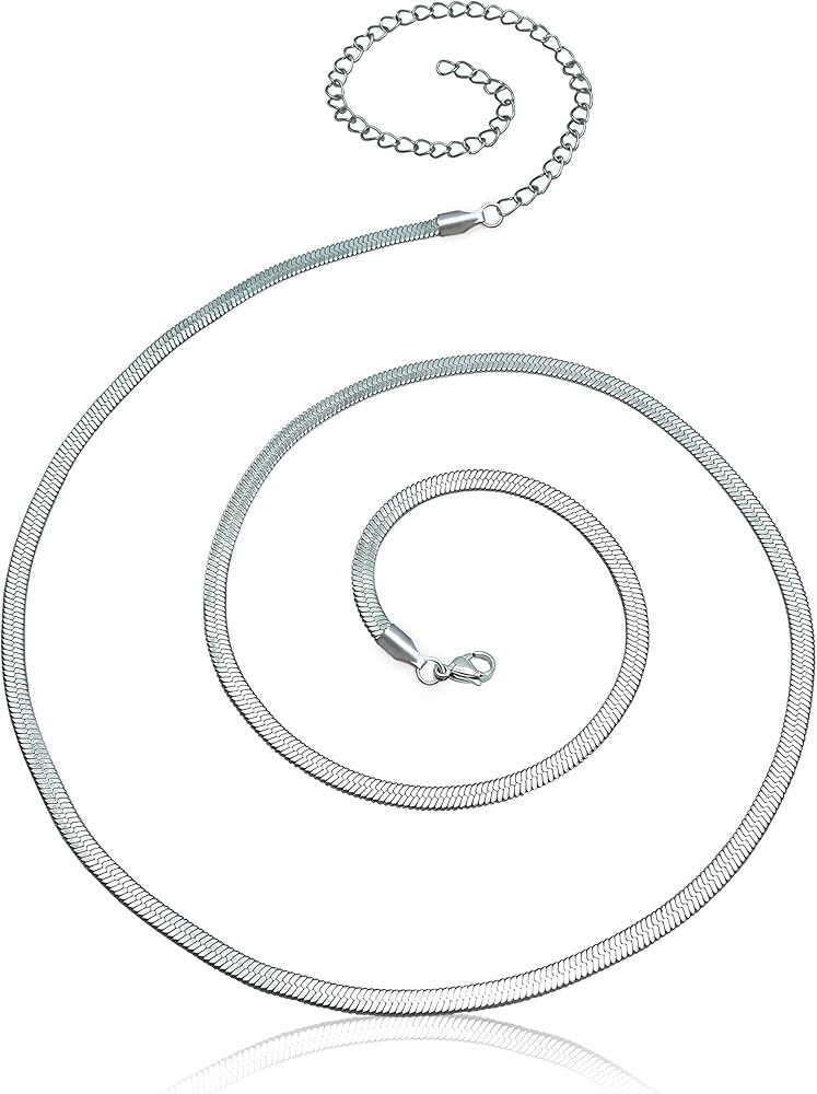 LUXSTRA Waterproof S, M, L (25-42 Inch) 18K Gold And 925 Silver Plated Stainless Steel Waist Chai... | Amazon (US)