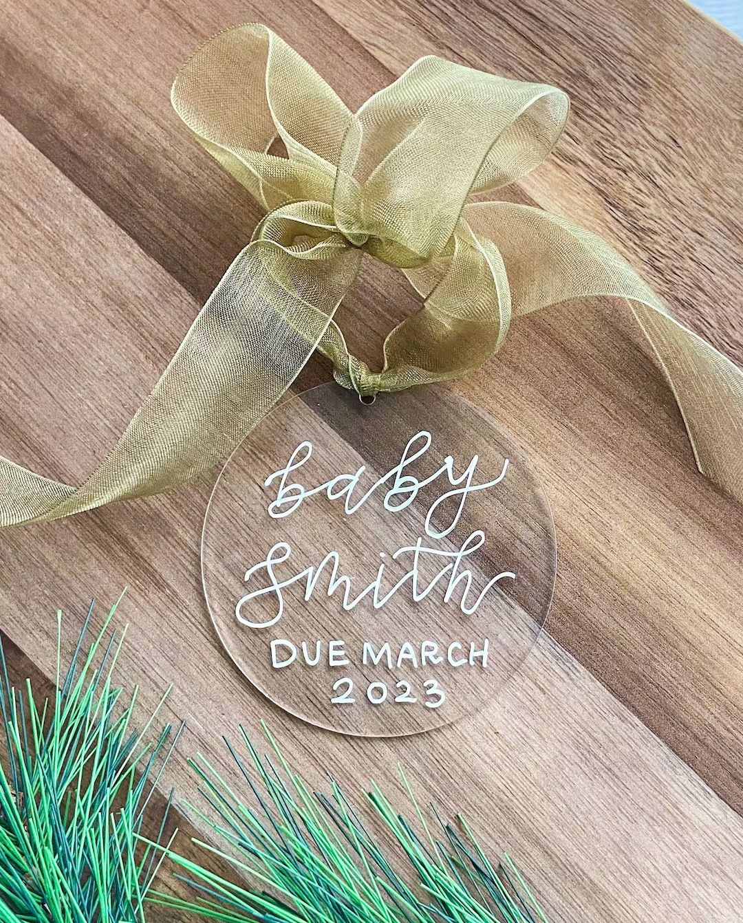 Baby Announcement Ornament, Personalized Baby Ornament | Etsy (US)