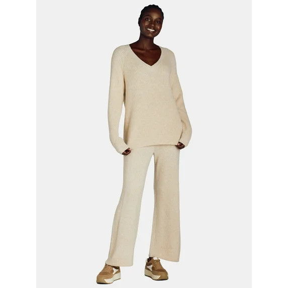 Time and Tru Woman's Long Sleeve Sweater and Pants Set, 2-Piece, Sizes XS-XXXL | Walmart (US)