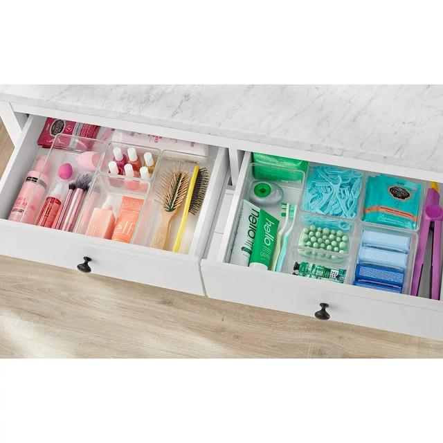 (2 pack) The Home Edit Medium Clear Storage Bin Organizer Insert, 1 Piece, 6.24" x 2.95" x 4.68" | Walmart (US)