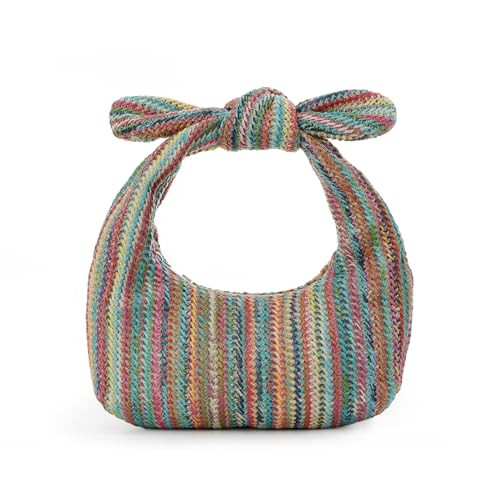 Lanpet Knotted Straw Clutch Purses for Women, Summer Beach Bag, Dumpling Evening Clutch Handbags ... | Amazon (US)