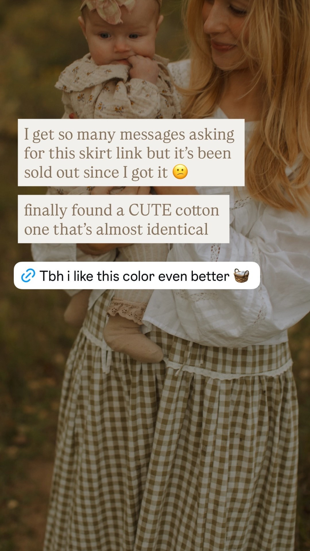 I get so many messages asking for this skirt link but it’s been sold out since I got it 😕

finally found a CUTE cotton one that’s almost identical