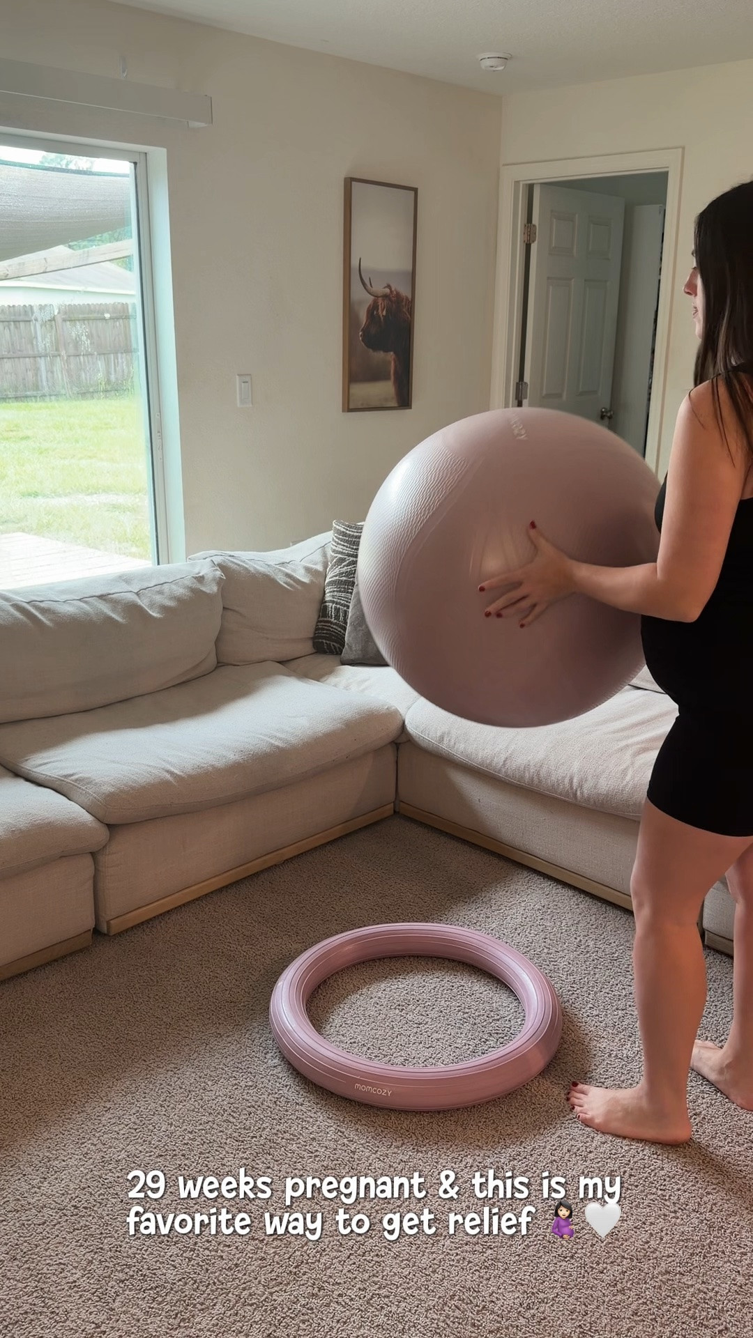 Third trimester MUST have! I’ve been loving using this to help stretch and prepare my body for labor!