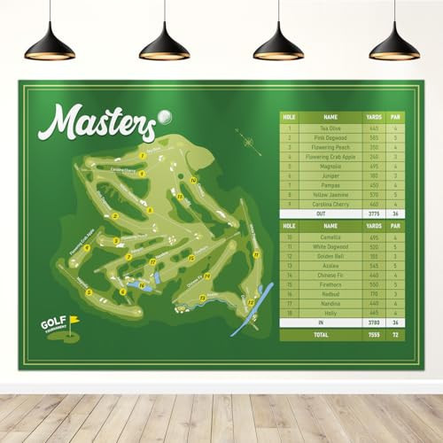 7 X 5 Ft Masters Party Decorations Green Golf Masters Party Decorations Banner Golf Party Decorations Backdrop for Indoor and Outdoor Funny Golf Party | Amazon (US)