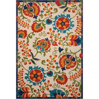 Aloha 10 ft. x 13 ft. Floral Patio Area Rug | The Home Depot