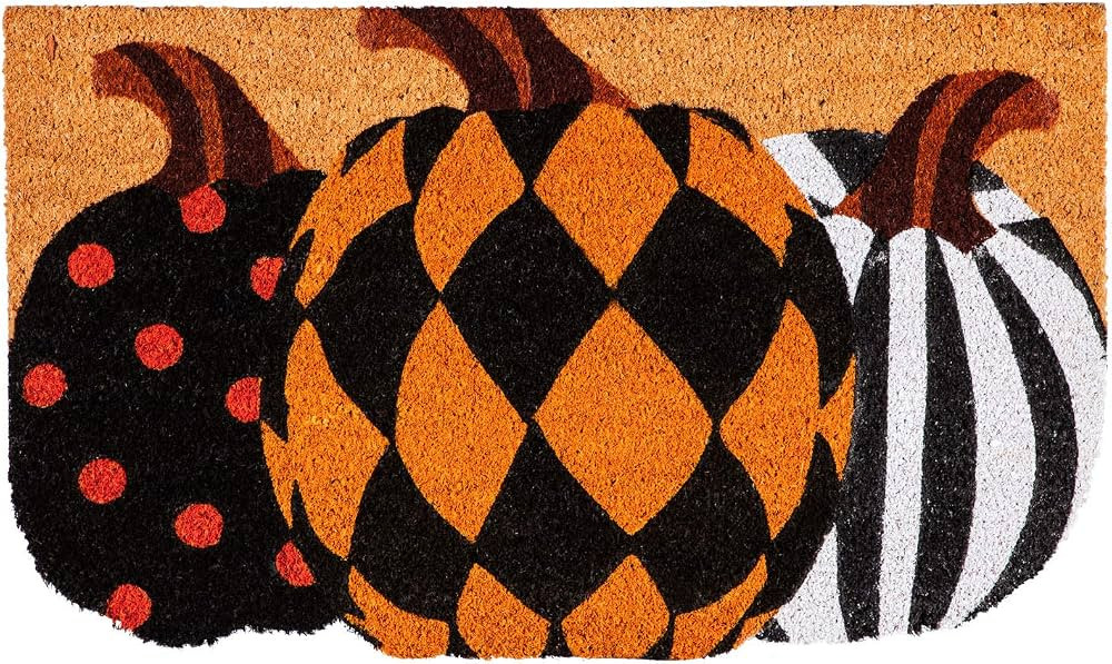 Evergreen Flag Beautiful Autumn Patterned Pumpkins Shaped Coir Doormat - 30 x 1 x 18 Inches Fade ... | Amazon (US)