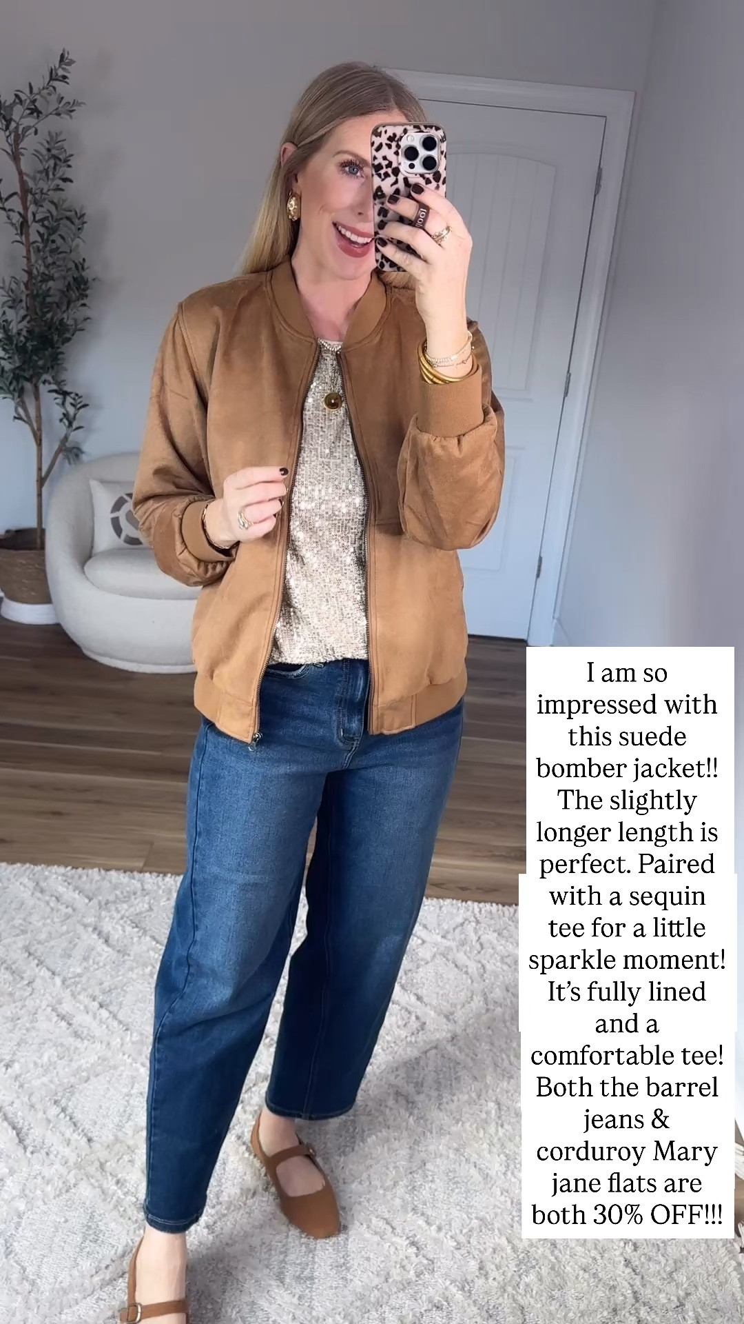 Maurices try on, faux suede jacket, sequin top, barrel jeans, corduroy Mary Jane flats 

#LTKFindsUnder50 #LTKStyleTip #LTKSaleAlert