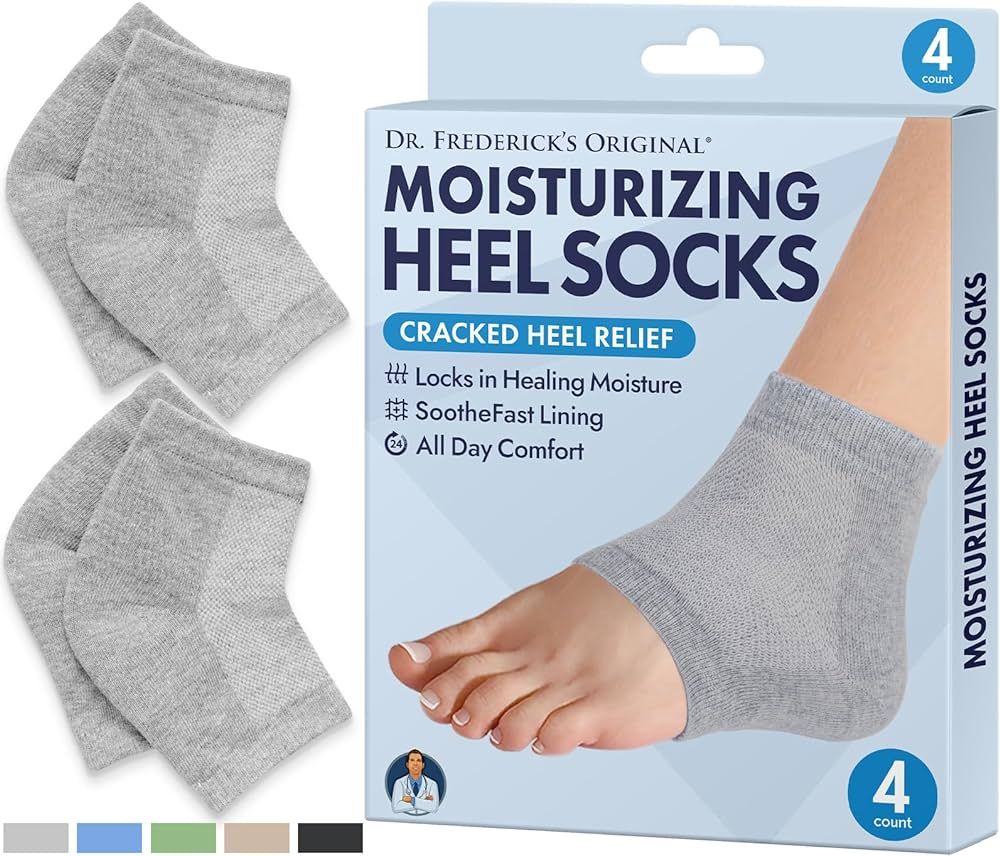 Dr. Frederick's Original Moisturizing Heel Socks for Cracked Heel Treatment - 2 Pairs - Stop Crac... | Amazon (US)