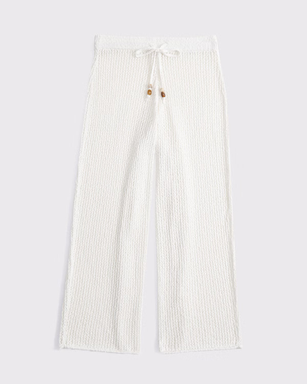 Mid Rise Crochet-Style Coverup Pant | Abercrombie & Fitch (US)