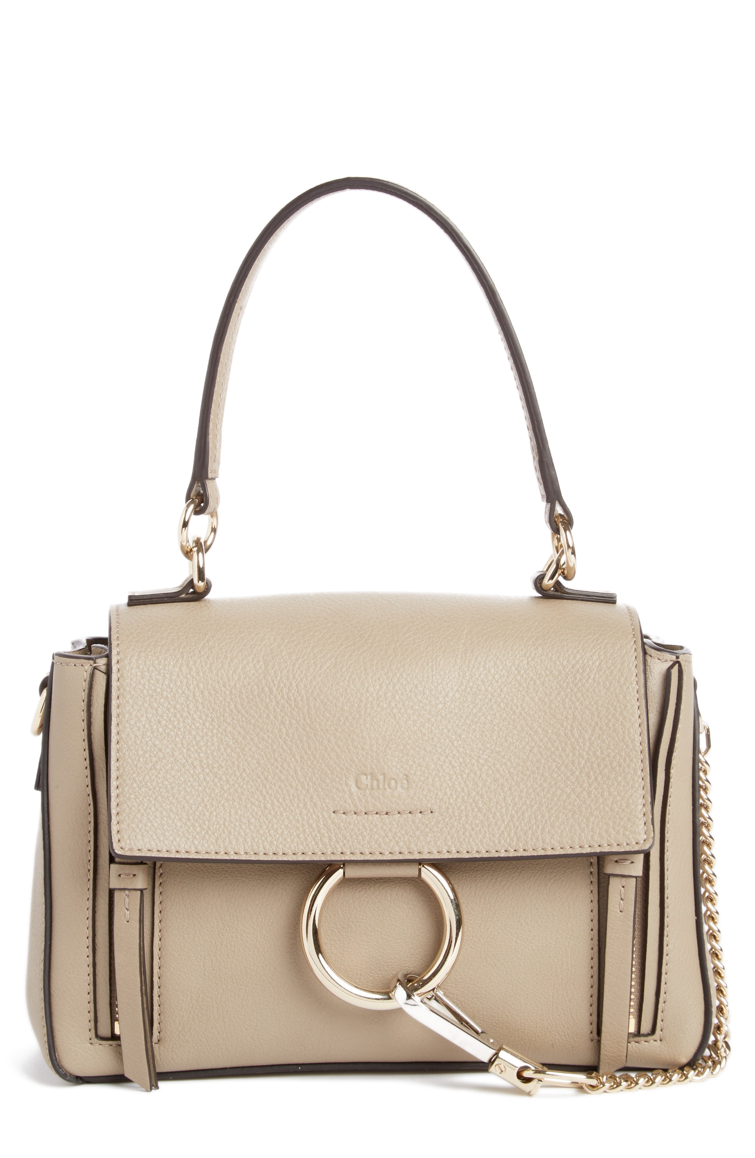 Chloe Mini Faye Day Leather Crossbody Bag - Grey | Nordstrom