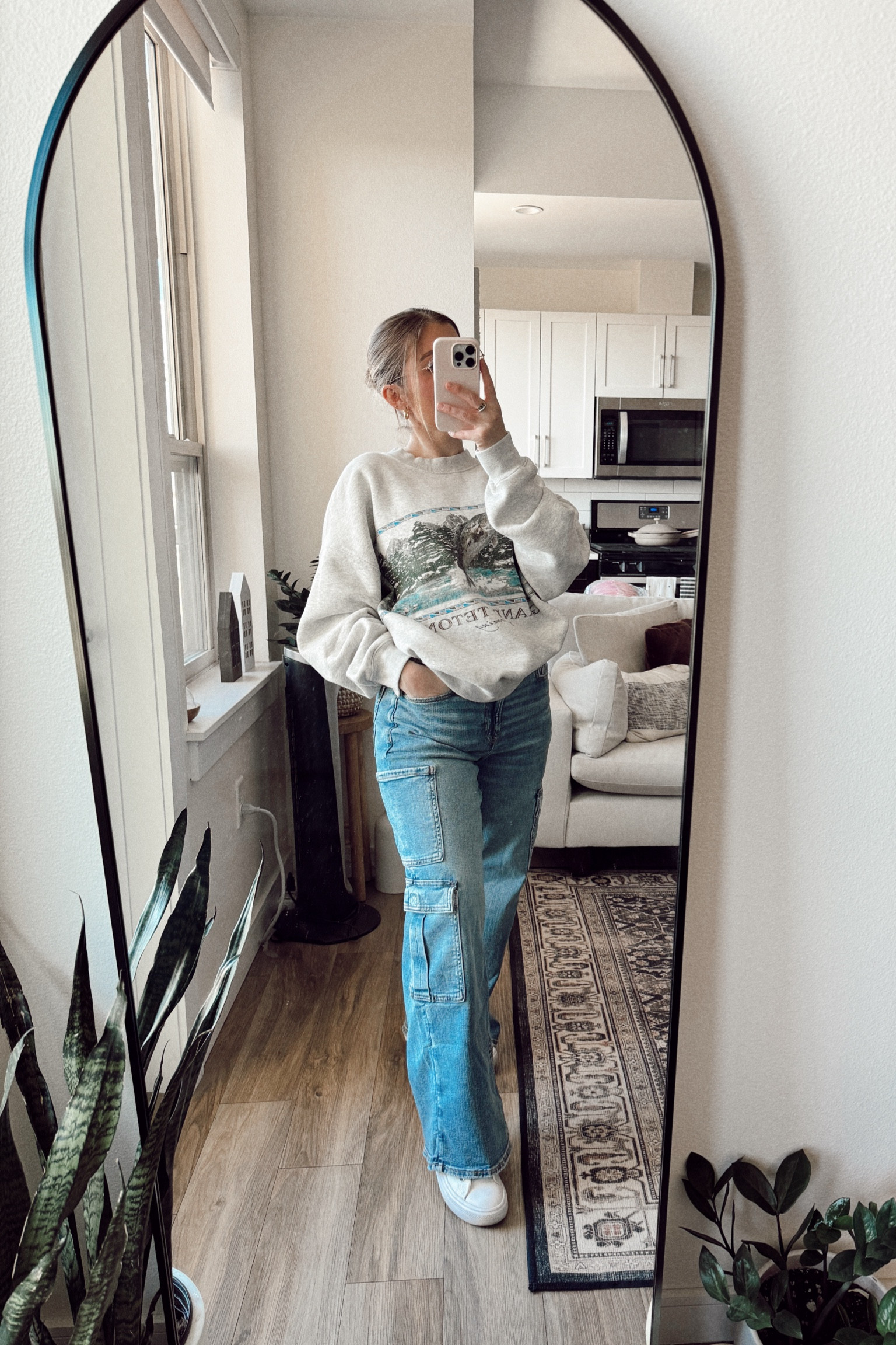 how fun are these jeans?! they are so comfortable and not to mention have alll the pockets. They come in short + have a little flare to them. Also livinggg in this vintage-esque A&F crewneck  

#LTKHoliday #LTKSeasonal #LTKGiftGuide