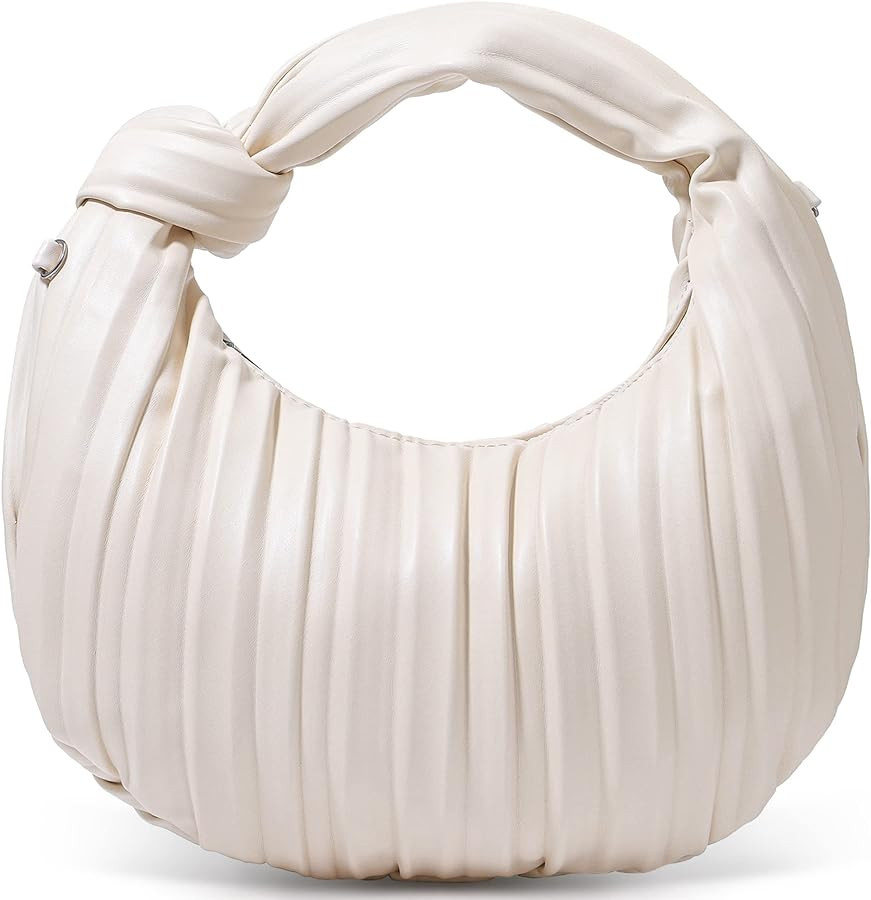 NIUEIMEE ZHOU Small Knotted Handbags for Women Ruched Crossbody Dumpling Bags Cloud Clutch Purses | Amazon (CA)