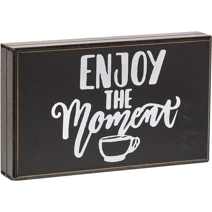 Farmlyn Creek Coffee Bar Wood Sign, Enjoy The Moment Wall Decor (10 x 6 Inches) | Target