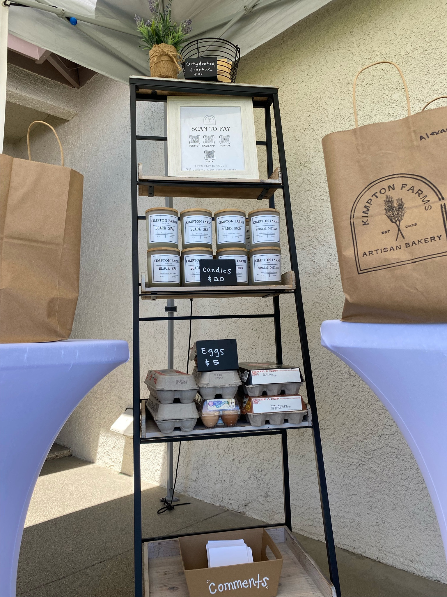 Rustic folding shelf