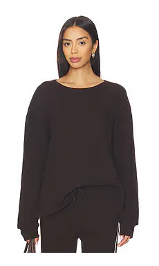 DONNI. The Thermal Crewneck Sweater in Espresso from Revolve.com | Revolve Clothing (Global)