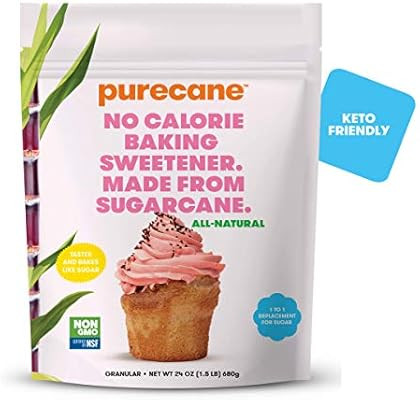 Purecane Sugar Substitute Baking Sweetener | Zero Calorie | Made from All Natural Sugar Cane | Di... | Amazon (US)