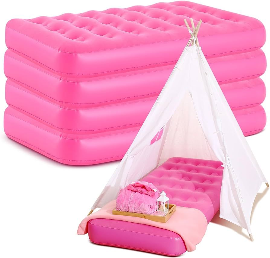 Leyndo Kids Air Mattress Bulk Toddler Inflatable Bed Blow up Camping Sleeping Pad 61.81 x 25.98 x... | Amazon (US)