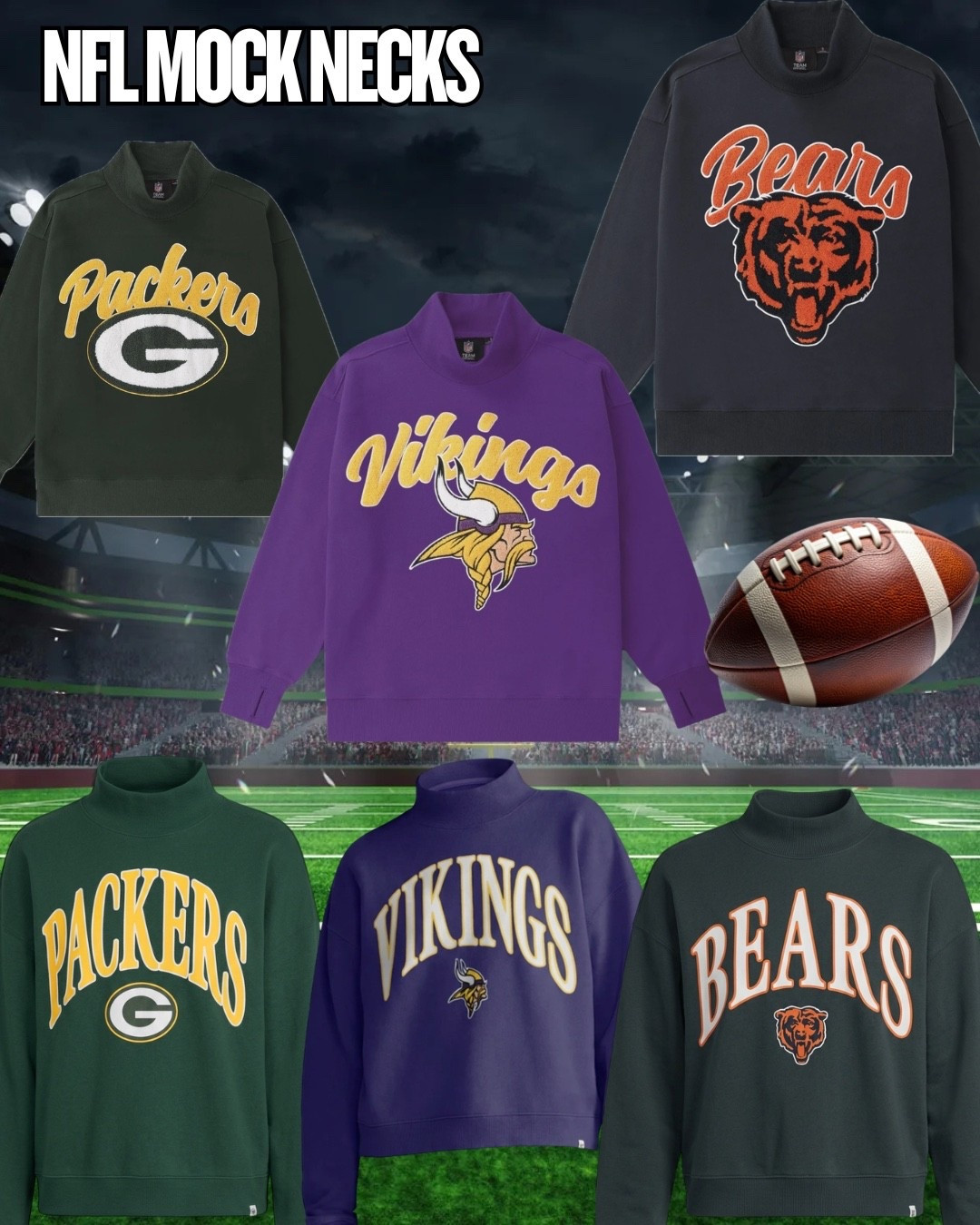 So many good NFL mock-necks!!!!

#LTKSeasonal #LTKMidsize #LTKActive
