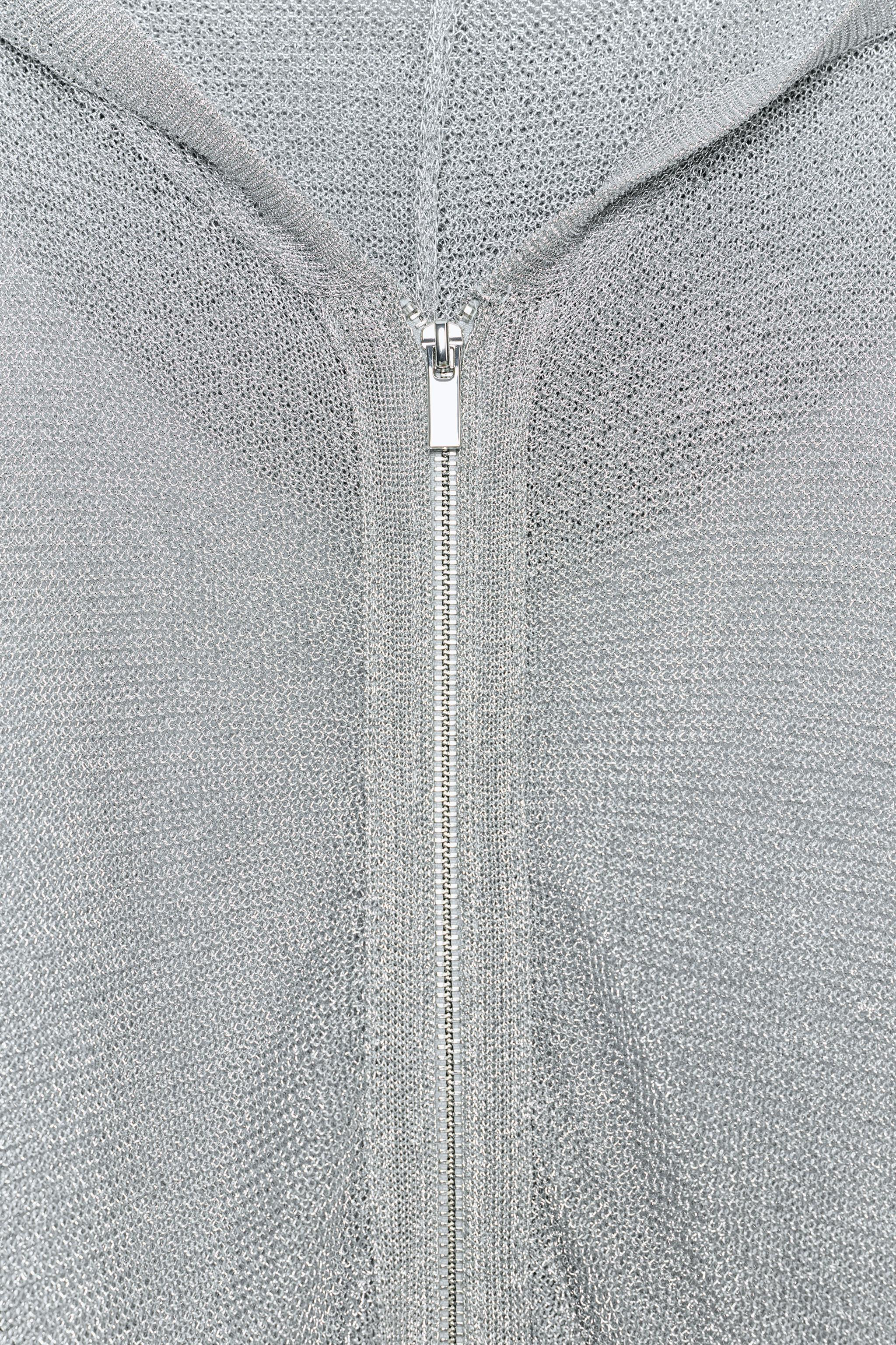 METALLIC YARN HOODIE | Zara US